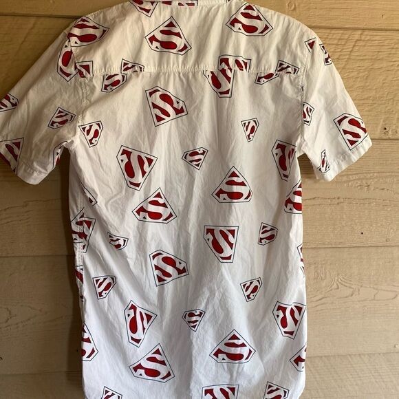 DC COMICS Superman shirt button down cotton - Picture 2 of 4